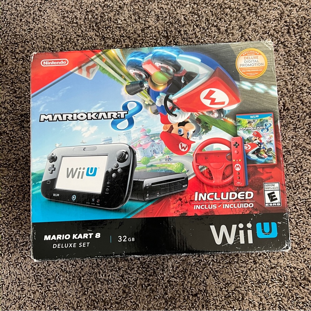 BOX ONLY- Wii U Console Deluxe Mario Kart 8 Edition
